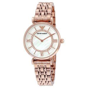 FX04809B NWT Emporio Armani Fashion Ladies Quartz Steel Authentic Watch